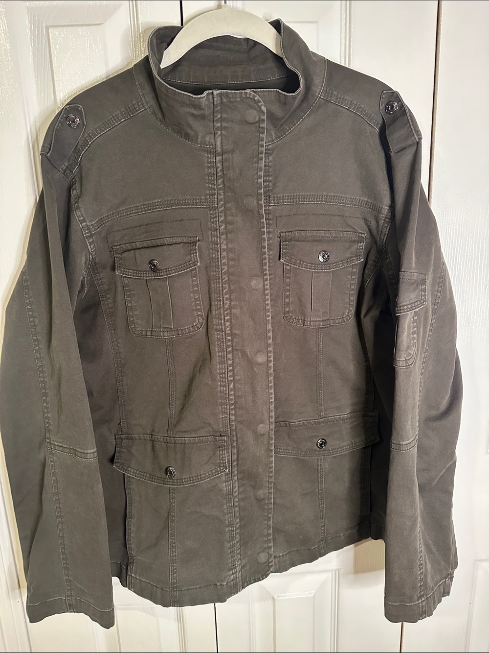 kensie Olive Green Utility Jacket | XL - Picture 15 of 15